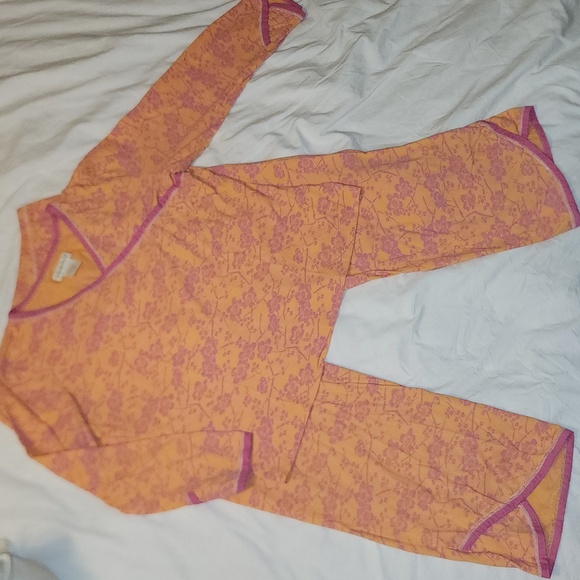 Green Cotton Pajama Set XS - Picture 1 of 4